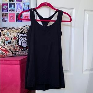 Black lulu tank with built-in bra
